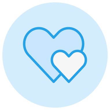 Aşk Vektörü Simgesi Tasarım İllüstrasyonu