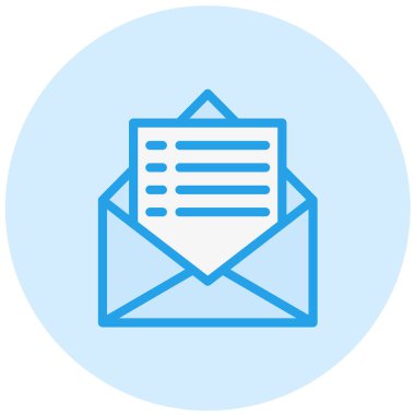 E- posta Vektör Simgesi Tasarım İllüstrasyonu