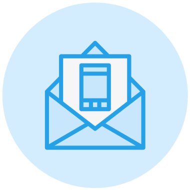 Mobil E- posta Vektörü Simgesi Tasarım ResmiComment