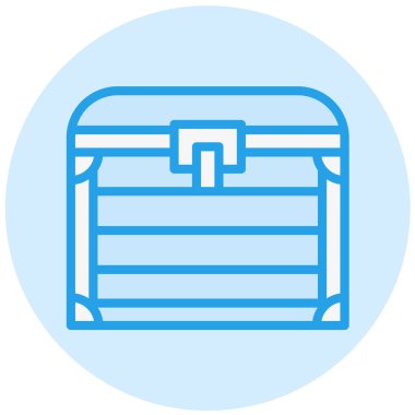 Hazine Kutusu Vektör Simgesi Tasarım İllüstrasyonu