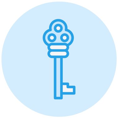 Ortaçağ anahtar vektörü Simge Tasarımı İllüstrasyonu