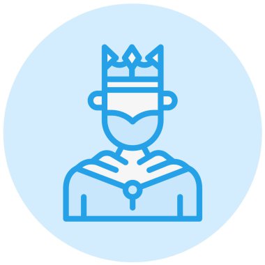 Kral Vektör Simgesi Tasarım İllüstrasyonu