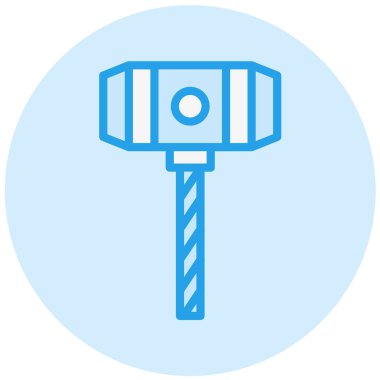 Çekiç Vektör Simgesi Tasarım İllüstrasyonu