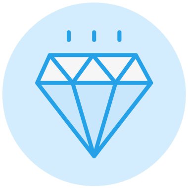 Mücevher Vektörü Simgesi Tasarım İllüstrasyonu