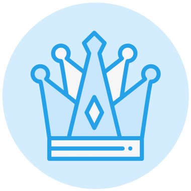 Crown Vektör Simgesi Tasarım İllüstrasyonu