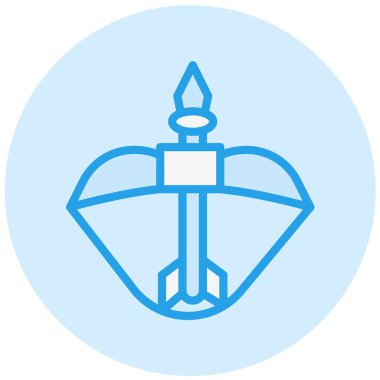 Tatar Yayı Vektör Simgesi Tasarım İllüstrasyonu