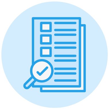 Vektör Simgesi Tasarım İllüstrasyonu Denetiliyor