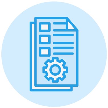 Kontrat Yönetimi Vektör Simgesi Tasarım İllüstrasyonu