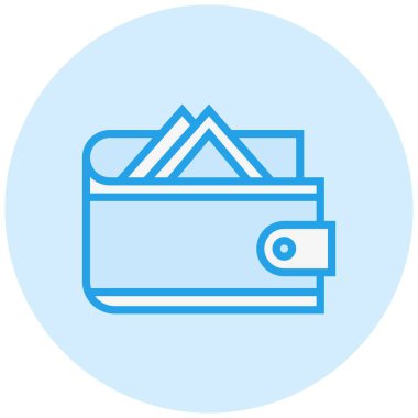 Cüzdan Vektörü Simgesi Tasarım İllüstrasyonu