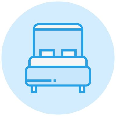 Yatak Vektörü Simgesi Tasarım İllüstrasyonu