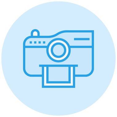 Anında Fotoğrafçılık Vektör Simgesi Tasarım İllüstrasyonu