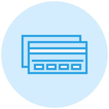 Kredi Kartı Vektör Simgesi Tasarım İllüstrasyonu