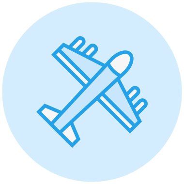 Uçak Vektör Simgesi Tasarım İllüstrasyonu