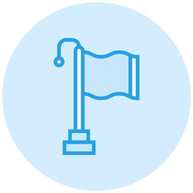 Bayrak Vektörü Simgesi Tasarım İllüstrasyonu