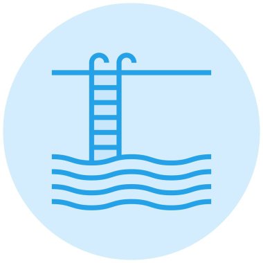 Havuz Vektörü Simgesi Tasarım İllüstrasyonu