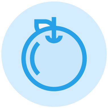 Turuncu Vektör Simgesi Tasarım Çizimi