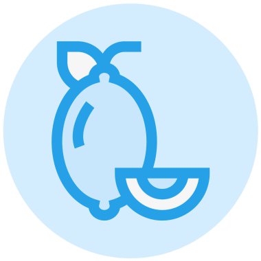 Lemon Vektör Simgesi Tasarım İllüstrasyonu