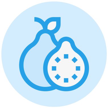 Guava Vektör Simgesi Tasarım İllüstrasyonu