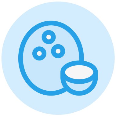 Hindistan Cevizi Vektörü Simgesi Tasarım Çizimi