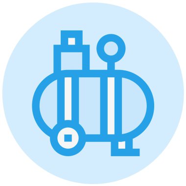 Hava Sıkıştırıcı Vektör Simgesi Tasarım İllüstrasyonu