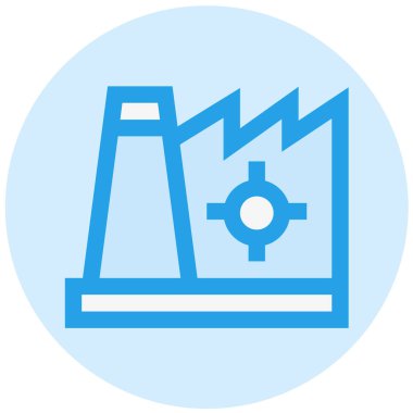 Fabrika Yönetimi Vektör Simgesi Tasarım İllüstrasyonu