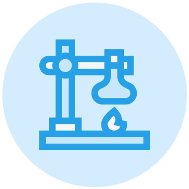 Bunsen brülör Vektör Simgesi Tasarım İllüstrasyonu