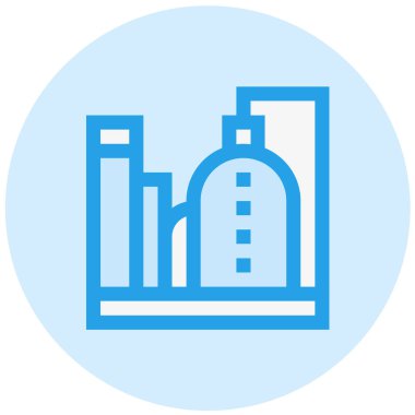 Yağ Fabrikası Vektör Simgesi Tasarım İllüstrasyonu