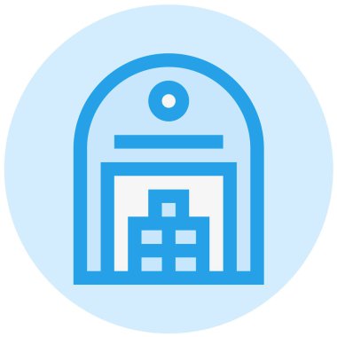 Depo Vektörü Simgesi Tasarım İllüstrasyonu