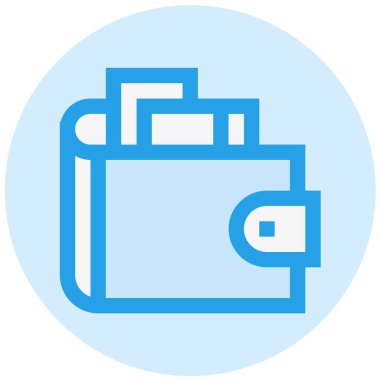 Cüzdan Vektörü Simgesi Tasarım İllüstrasyonu