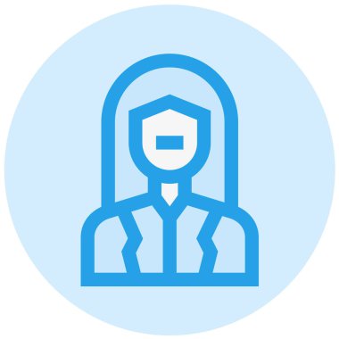 Kadın Vektör Simgesi Tasarım İllüstrasyonu