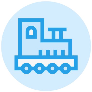 Tren Vektörü Simgesi Tasarım İllüstrasyonu