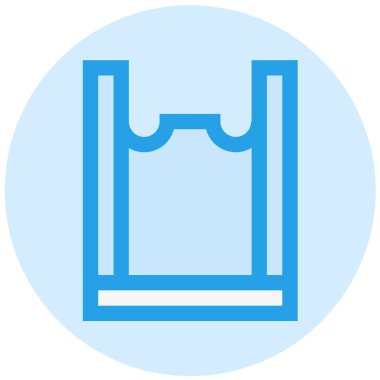 Plastik torba Vektör Simgesi Tasarım İllüstrasyonu