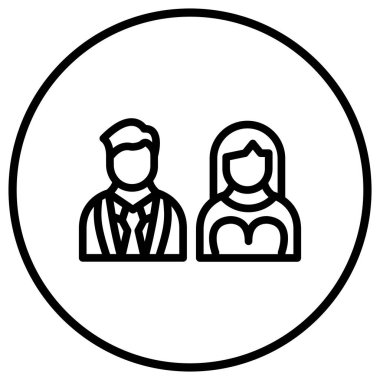 Çift Vektör Simgesi Tasarım İllüstrasyonu