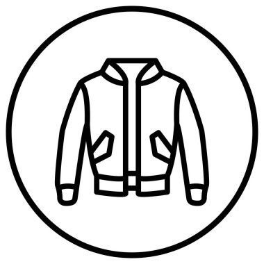 Ceket Vektörü Simgesi Tasarım İllüstrasyonu