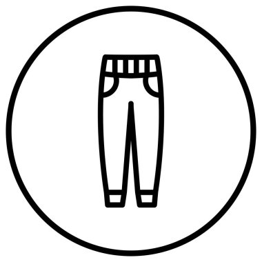 Pantolon Vektörü Simgesi Tasarım İllüstrasyonu