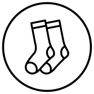 Çorap Vektörü Simgesi Tasarımı Çizimi