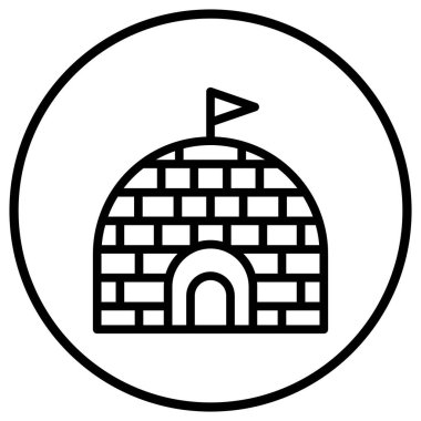 Igloo Vektör Simgesi Tasarım İllüstrasyonu