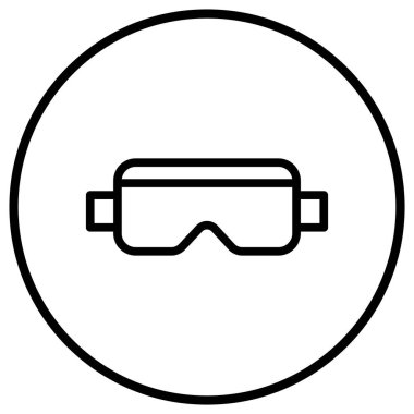 Gözlük Vektörü Simgesi Tasarım İllüstrasyonu