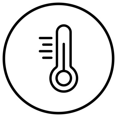 Termometre Vektör Simgesi Tasarım İllüstrasyonu