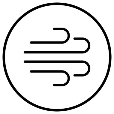 Rüzgâr vektör simgesi tasarımı çizimi