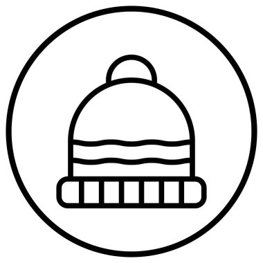 Beanie Vektör Simgesi Tasarım İllüstrasyonu
