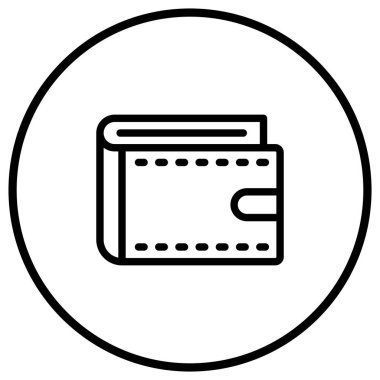 Cüzdan Vektörü Simgesi Tasarım İllüstrasyonu