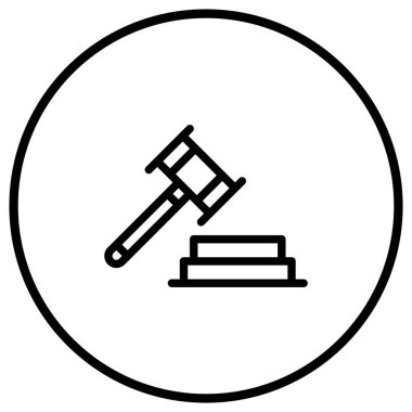 Açık Artırma Vektörü Simgesi Tasarım İllüstrasyonu