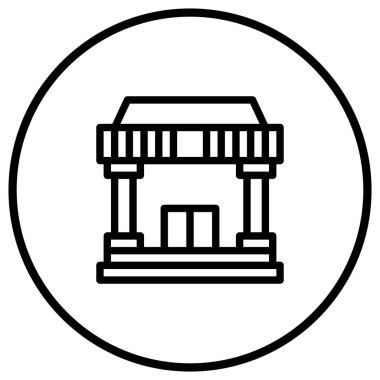 Banka Vektörü Simgesi Tasarım İllüstrasyonu