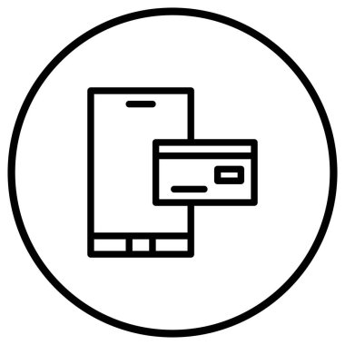 Çevrimiçi ödeme vektörü Simge Tasarımı İllüstrasyonu