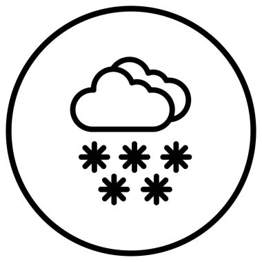 Kar Vektörü Simgesi Tasarım Çizimi