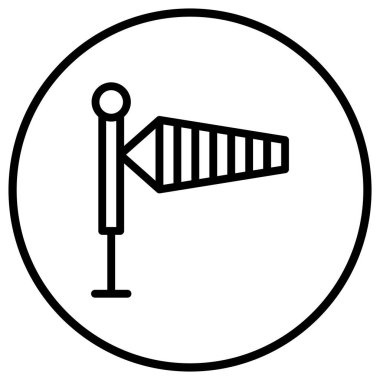 Rüzgâr İşareti Vektör Simgesi Tasarım İllüstrasyonu