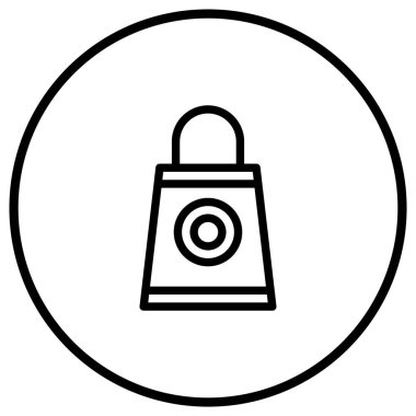 Alışveriş Torbası Vektör Simgesi Tasarımı İllüstrasyonu