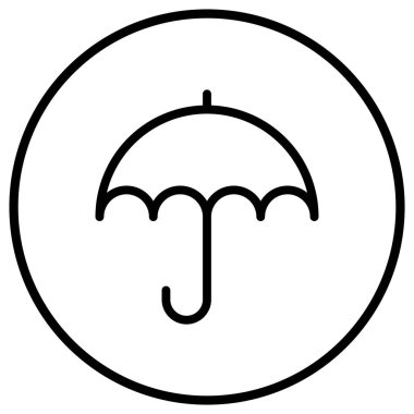 Şemsiye Işık Vektör Simgesi Tasarım İllüstrasyonu