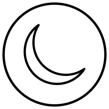 Ay Vektörü simgesi tasarımı illüstrasyonu